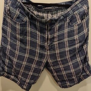 Calvin Klein Jeans plaid shorts blue, size 36 waist, EUC.